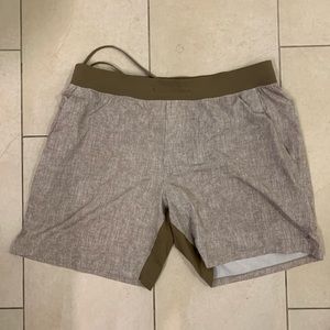 XXL Lululemon THE Short 8" inseam no liner tan